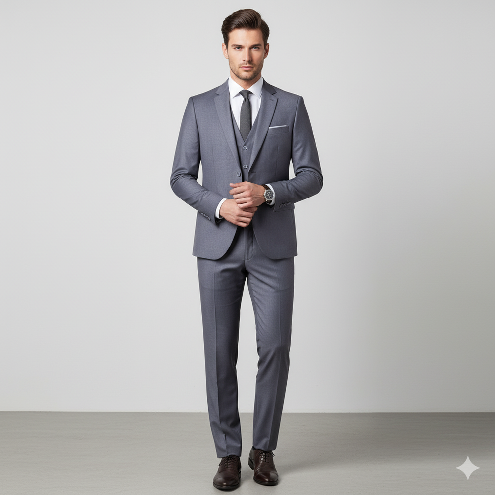 Herren Anzug 3-teilig | Slim Fit Elegant für Business & Hochzeit