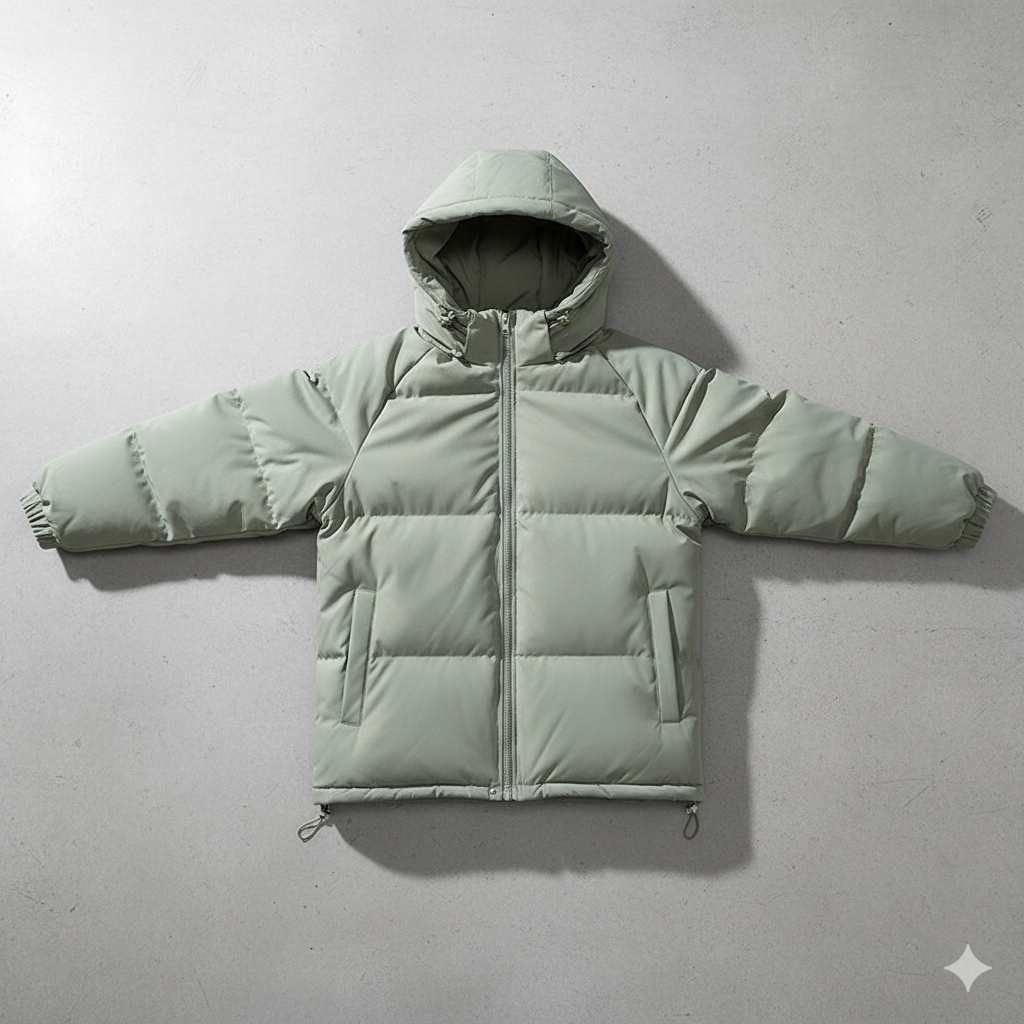 Warme Herren Steppjacke mit Kapuze | Winter Casual