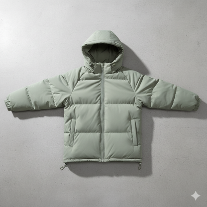 Warme Herren Steppjacke mit Kapuze | Winter Casual