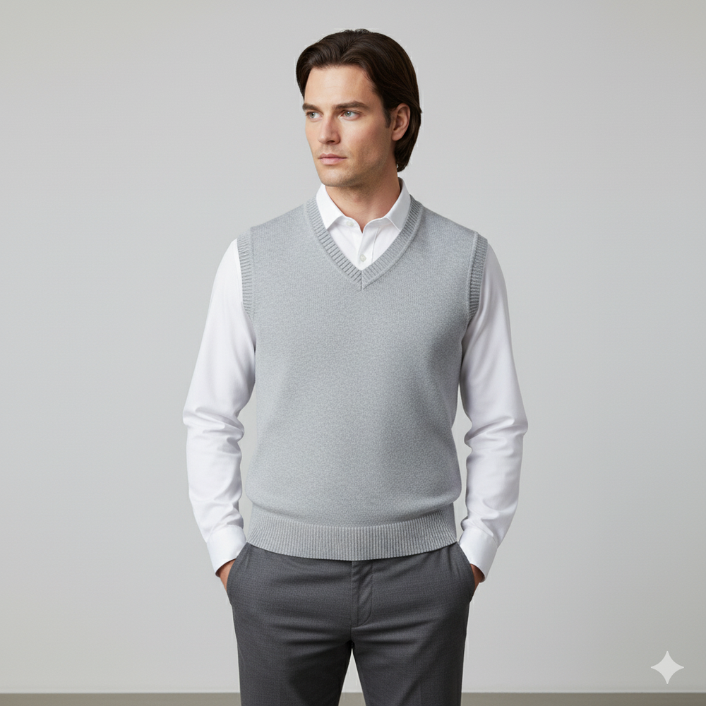 Herren Strickweste im College Stil | Herbst | Übergröße