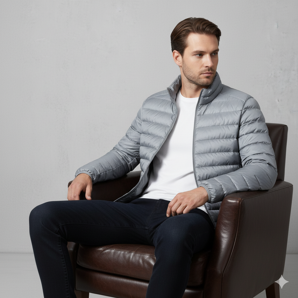 Leichte Herren Steppjacke mit Stehkragen | Übergang | Atmungsaktiv