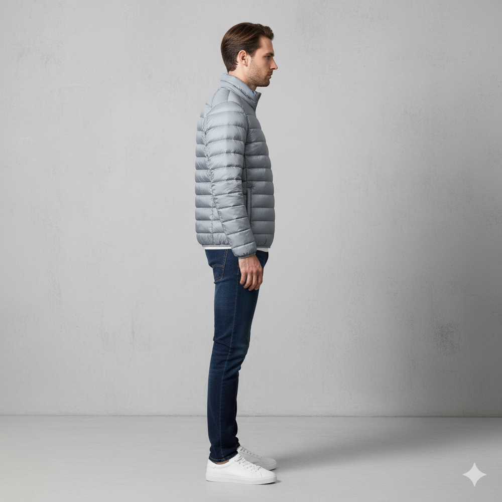 Leichte Herren Steppjacke mit Stehkragen | Übergang | Atmungsaktiv