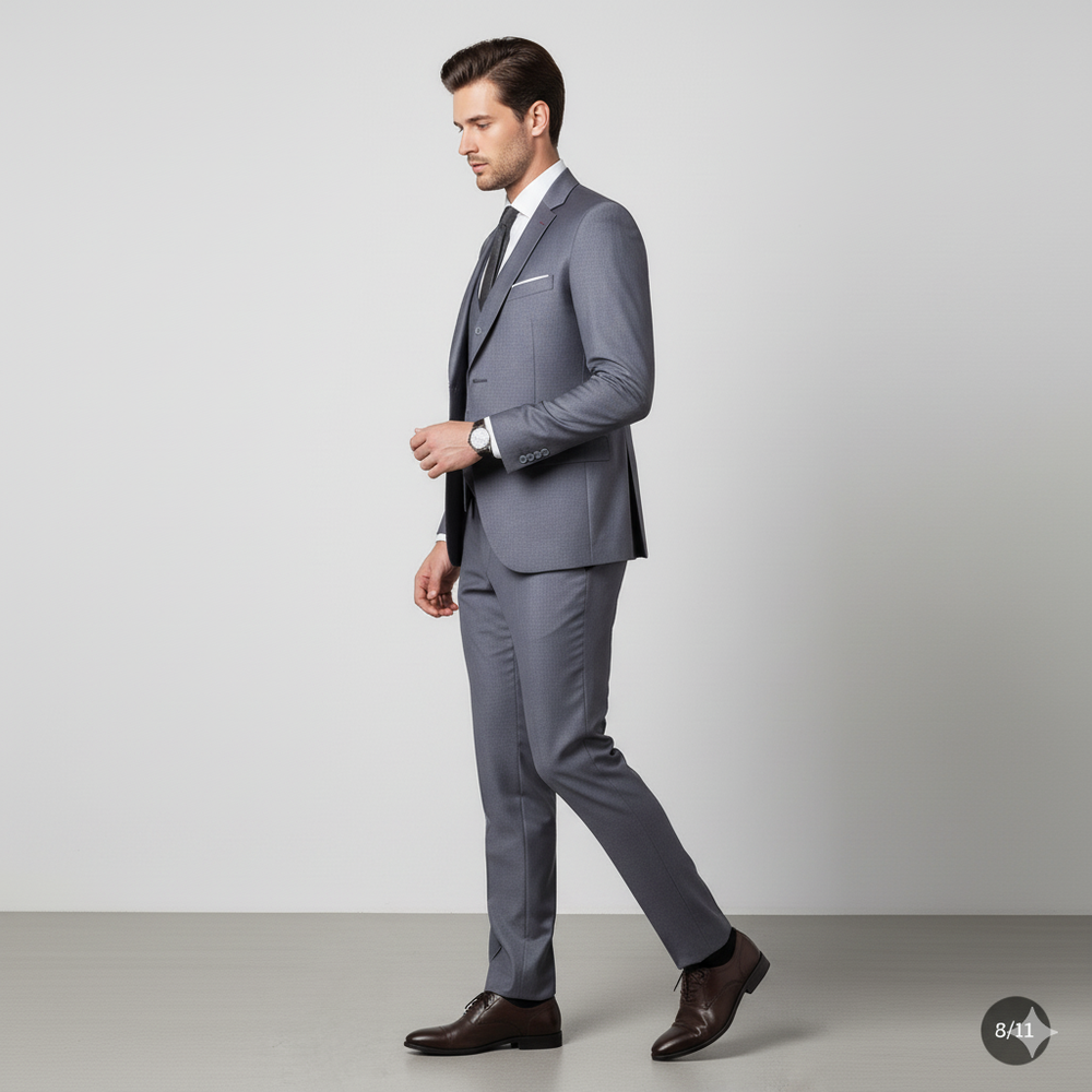 Herren Anzug 3-teilig | Slim Fit Elegant für Business & Hochzeit