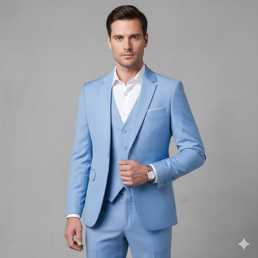 Herren Anzug 3-teilig | Slim Fit Elegant für Business & Hochzeit