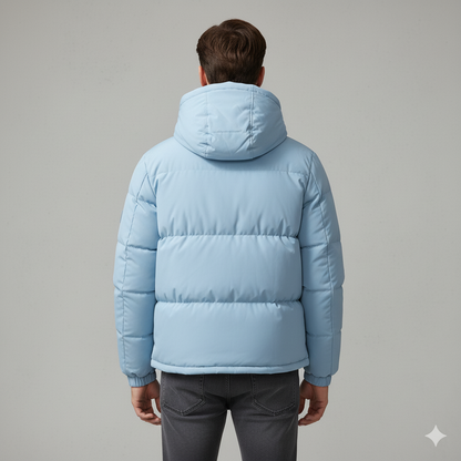 Warme Herren Steppjacke mit Kapuze | Winter Casual