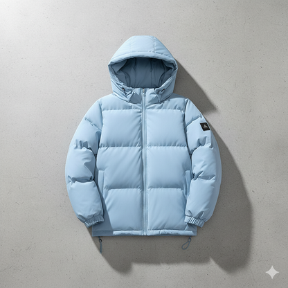 Warme Herren Steppjacke mit Kapuze | Winter Casual