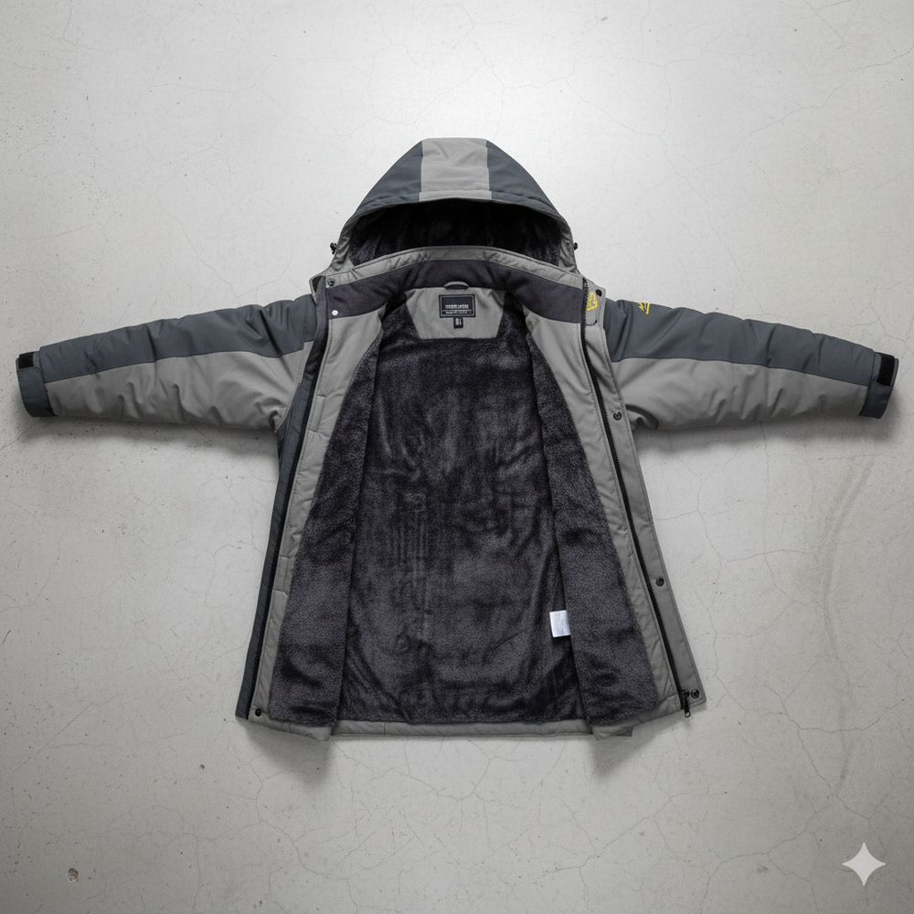 Herren Skijacke mit Kapuze | Winddicht & Warm | Winter Outdoor