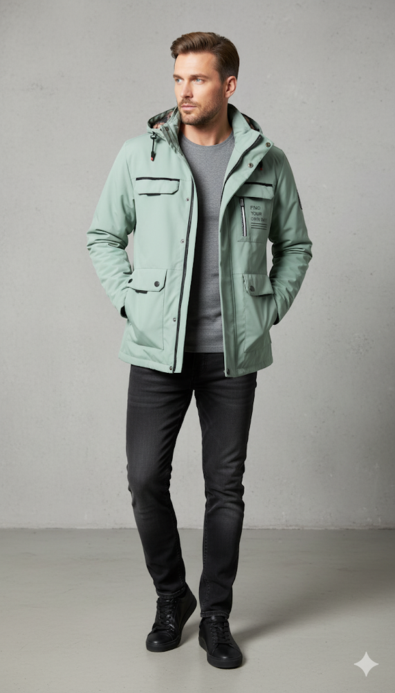 Herren Winterparka mit Kapuze | Winddicht & Warm