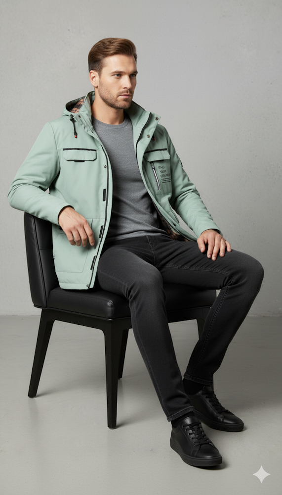 Herren Winterparka mit Kapuze | Winddicht & Warm