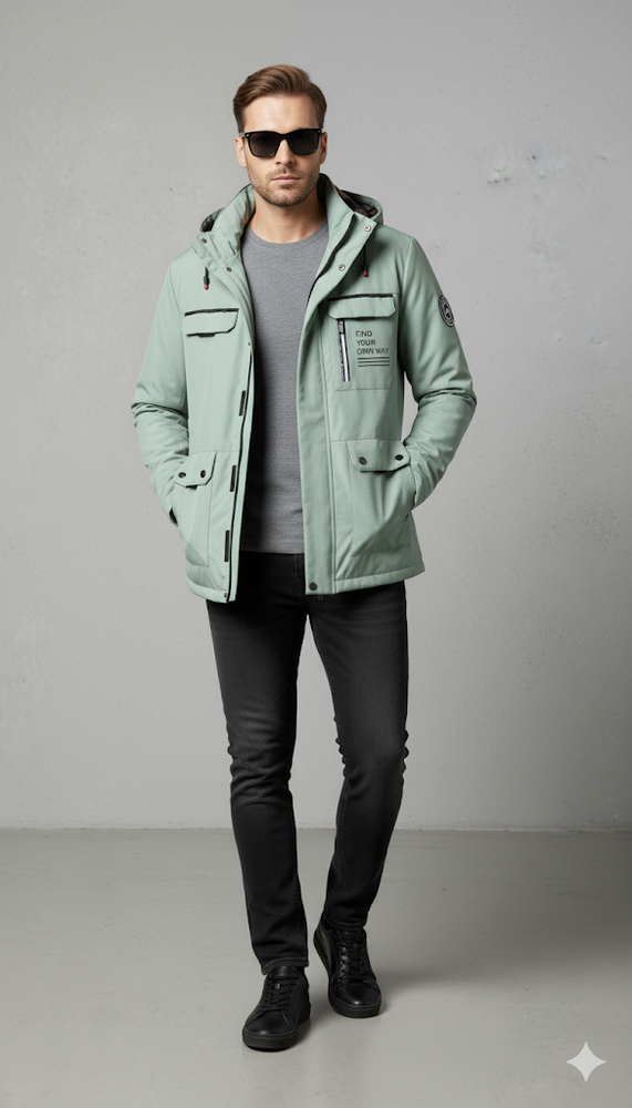 Herren Winterparka mit Kapuze | Winddicht & Warm