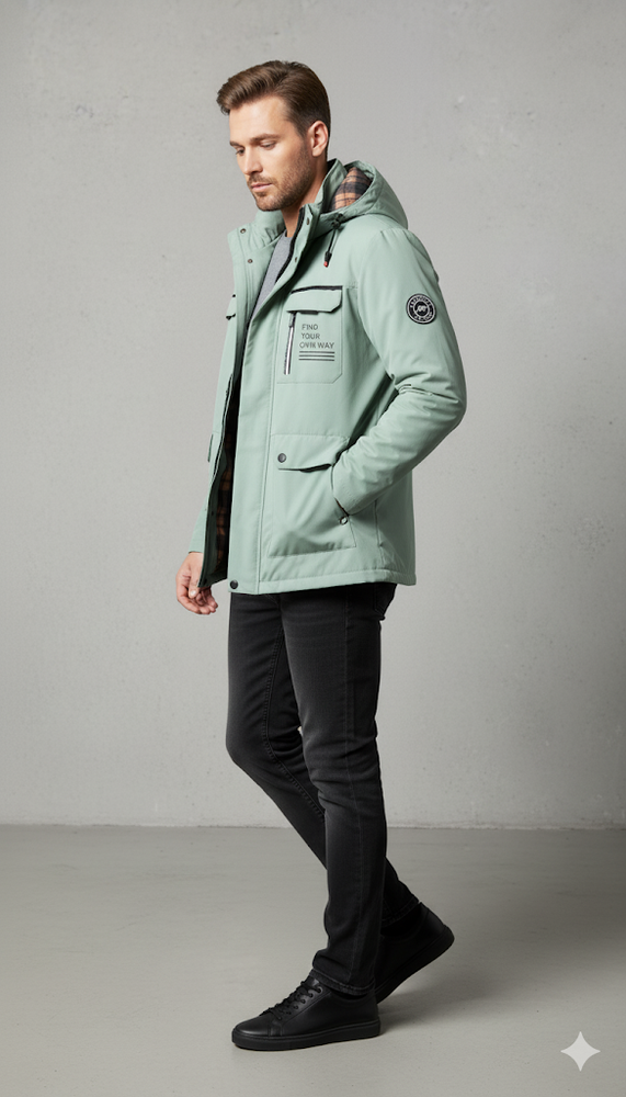 Herren Winterparka mit Kapuze | Winddicht & Warm