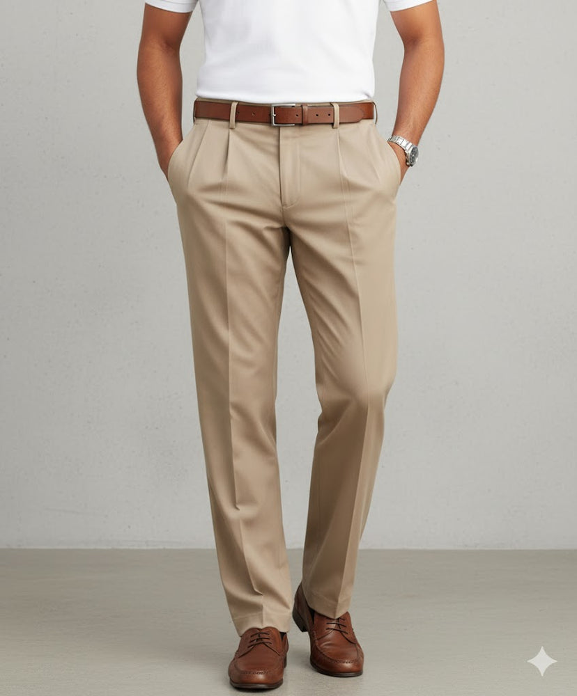 Klassische Herren Stoffhose | Regular Fit & Knitterarm