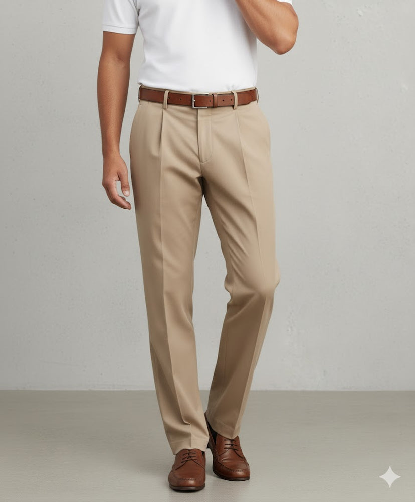 Klassische Herren Stoffhose | Regular Fit & Knitterarm