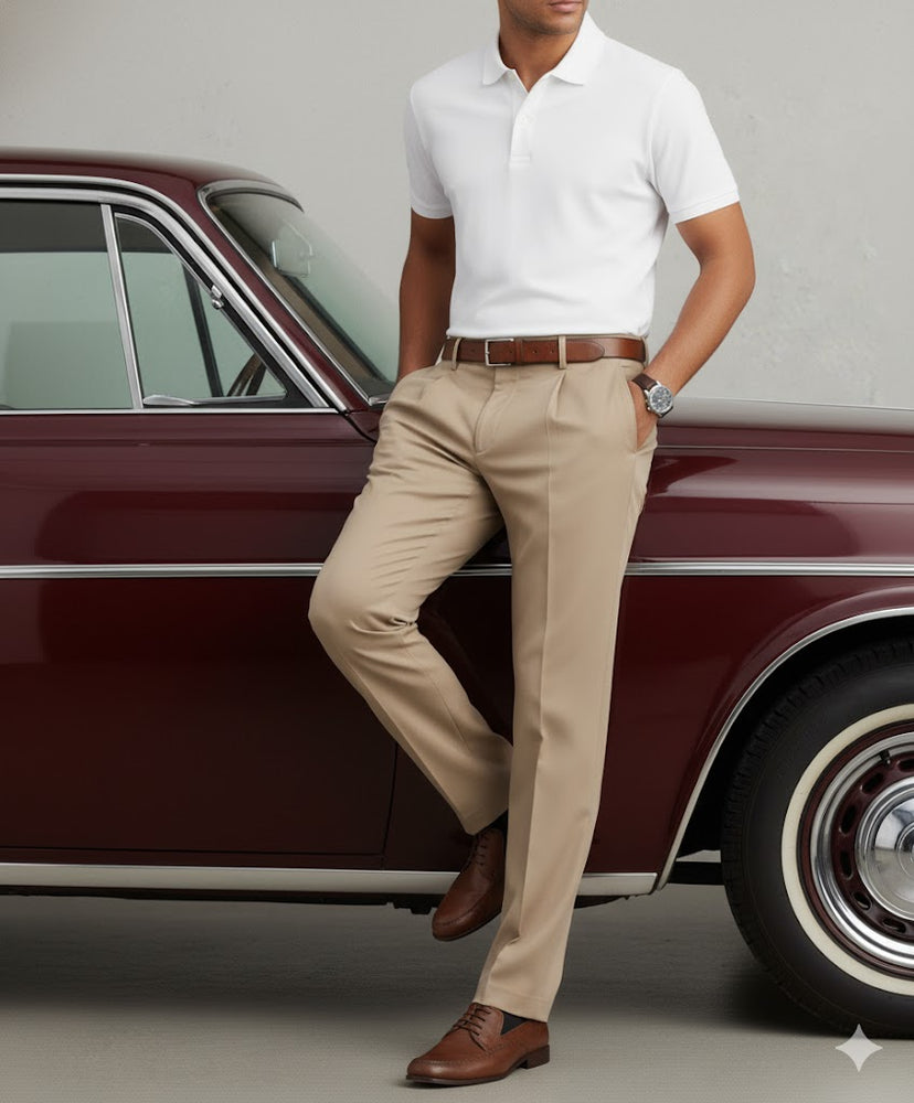 Klassische Herren Stoffhose | Regular Fit & Knitterarm