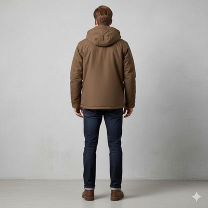 Herren Skijacke mit Kapuze | Winddicht & Warm | Winter Outdoor