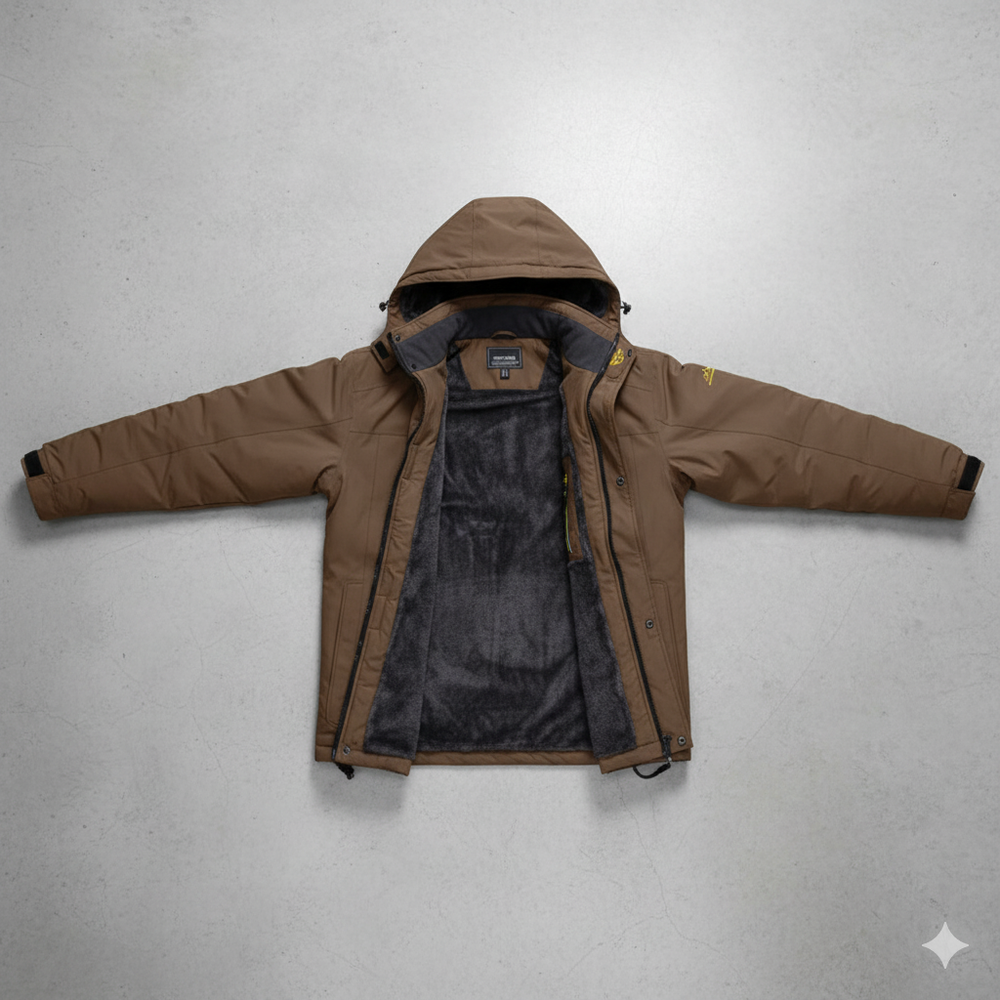 Herren Skijacke mit Kapuze | Winddicht & Warm | Winter Outdoor