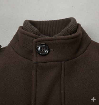Eleganter Herren Wollmantel mit Stehkragen | Winter | Warm