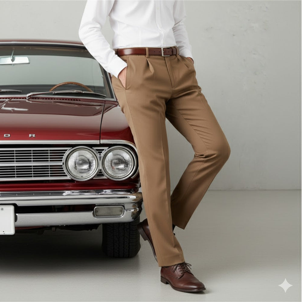 Klassische Herren Stoffhose | Regular Fit & Knitterarm