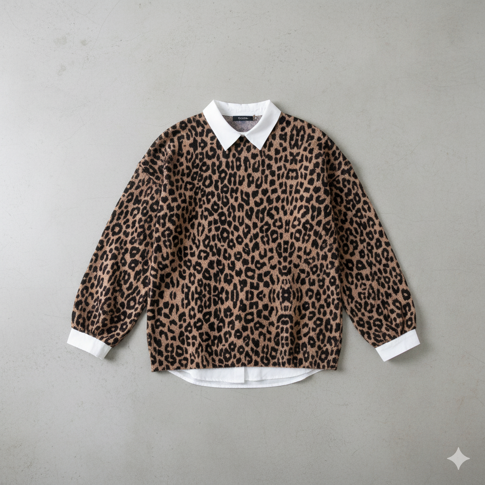 Damen Strickpullover mit Blumenmuster | Locker & Elegant