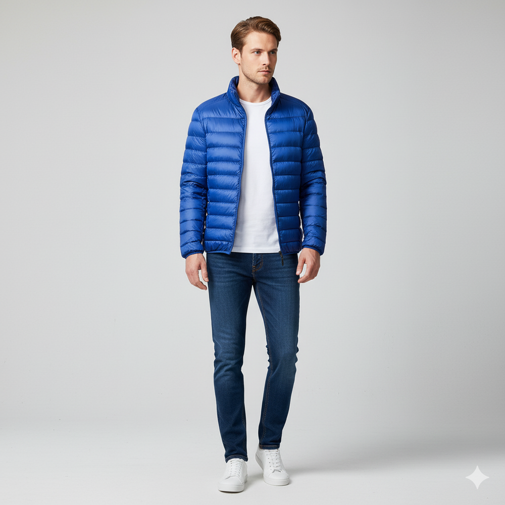 Leichte Herren Steppjacke mit Stehkragen | Übergang | Atmungsaktiv