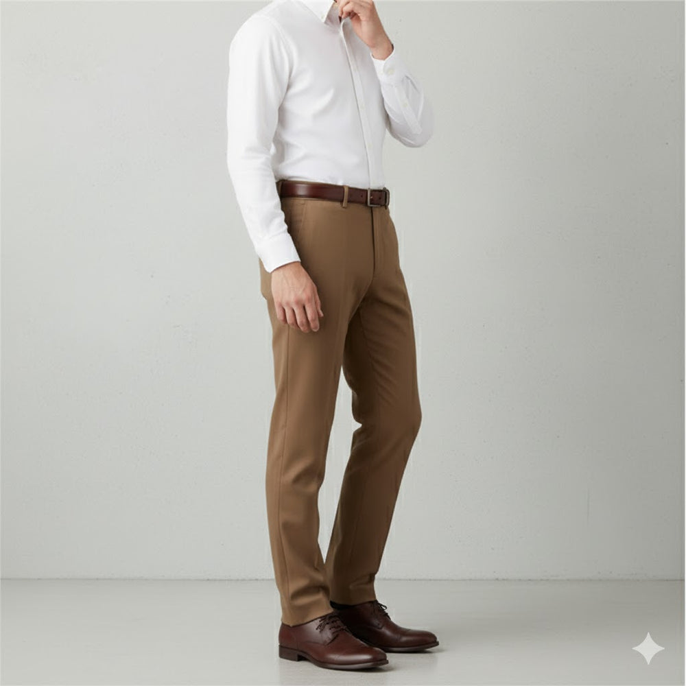 Klassische Herren Stoffhose | Regular Fit & Knitterarm