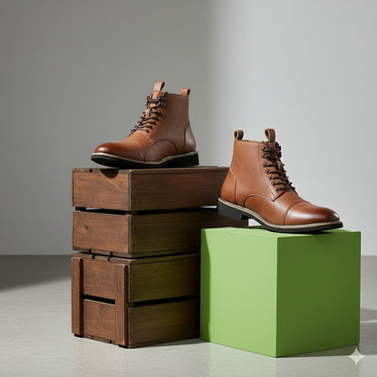 Elegante Herren Stiefeletten | Rutschfest & mit Reißverschluss