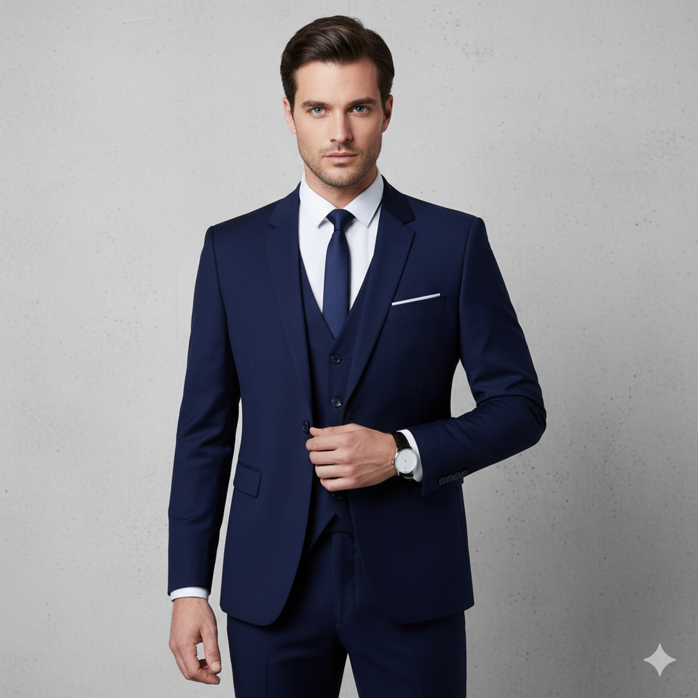 Herren Anzug 3-teilig | Slim Fit Elegant für Business & Hochzeit