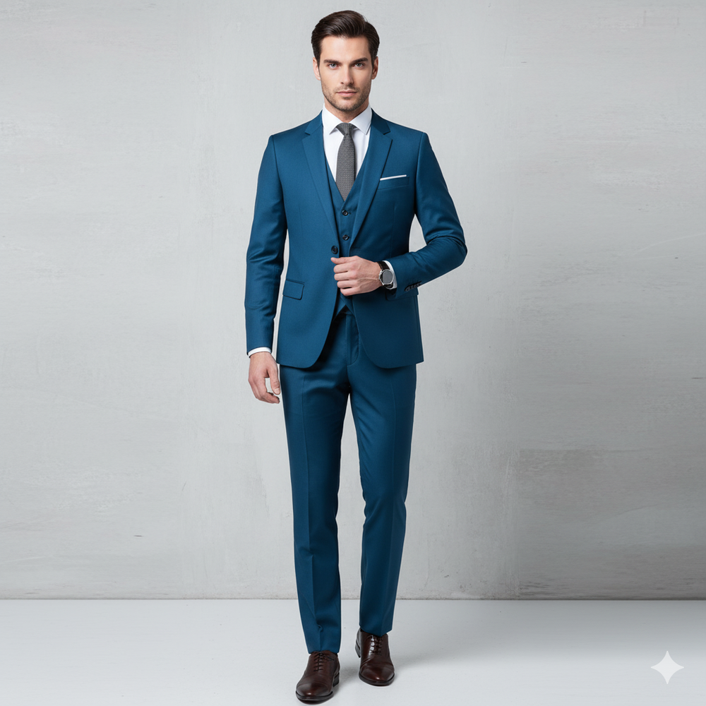 Herren Anzug 3-teilig | Slim Fit Elegant für Business & Hochzeit