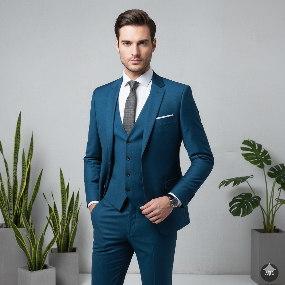 Herren Anzug 3-teilig | Slim Fit Elegant für Business & Hochzeit