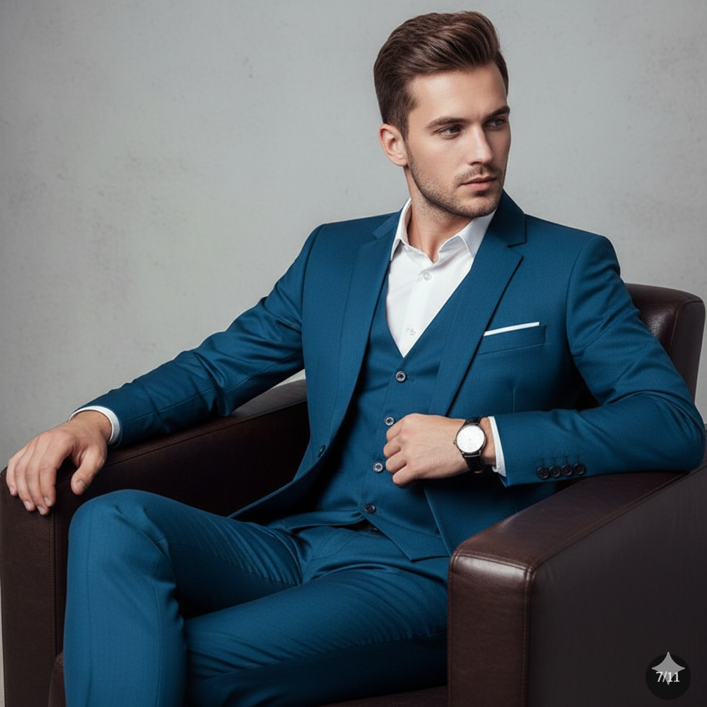 Herren Anzug 3-teilig | Slim Fit Elegant für Business & Hochzeit
