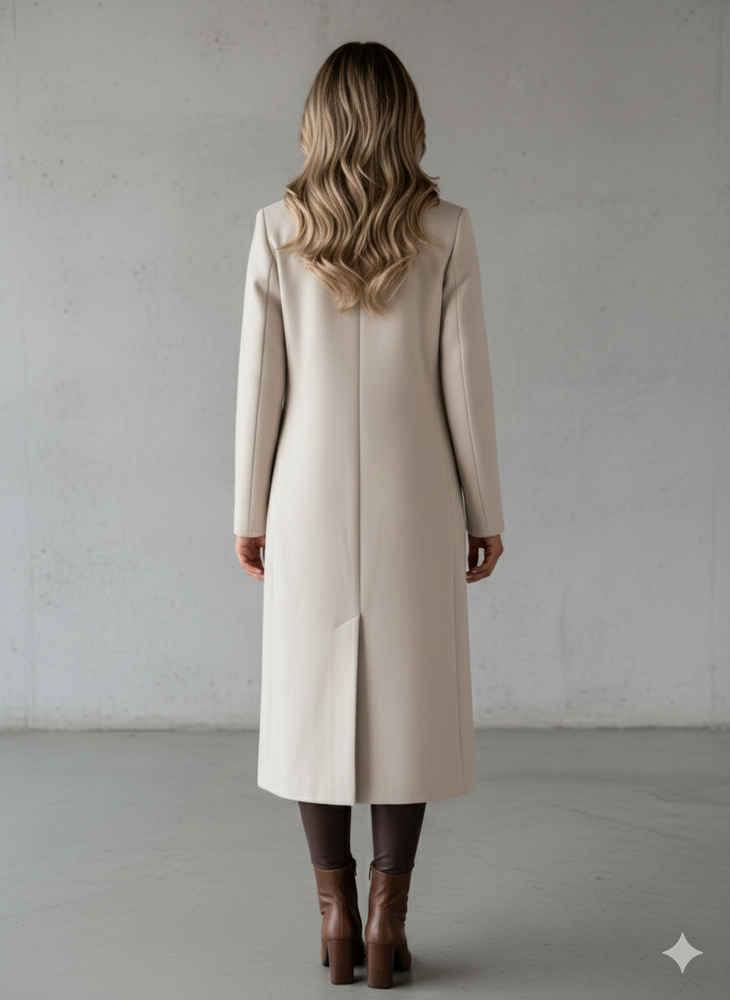 Damen Mantel mit Reverskragen | Doppelreihig & Elegant | Herbst/Winter