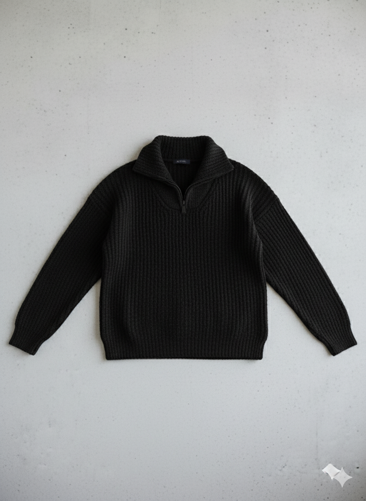 Kuscheliger Damen Strickpullover mit Reißverschluss | Winter