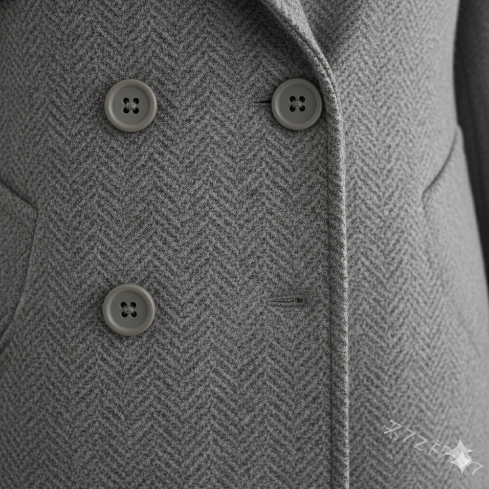 Damen Wollmantel mit Reverskragen | Elegant & Mittellang | Herbst/Winter