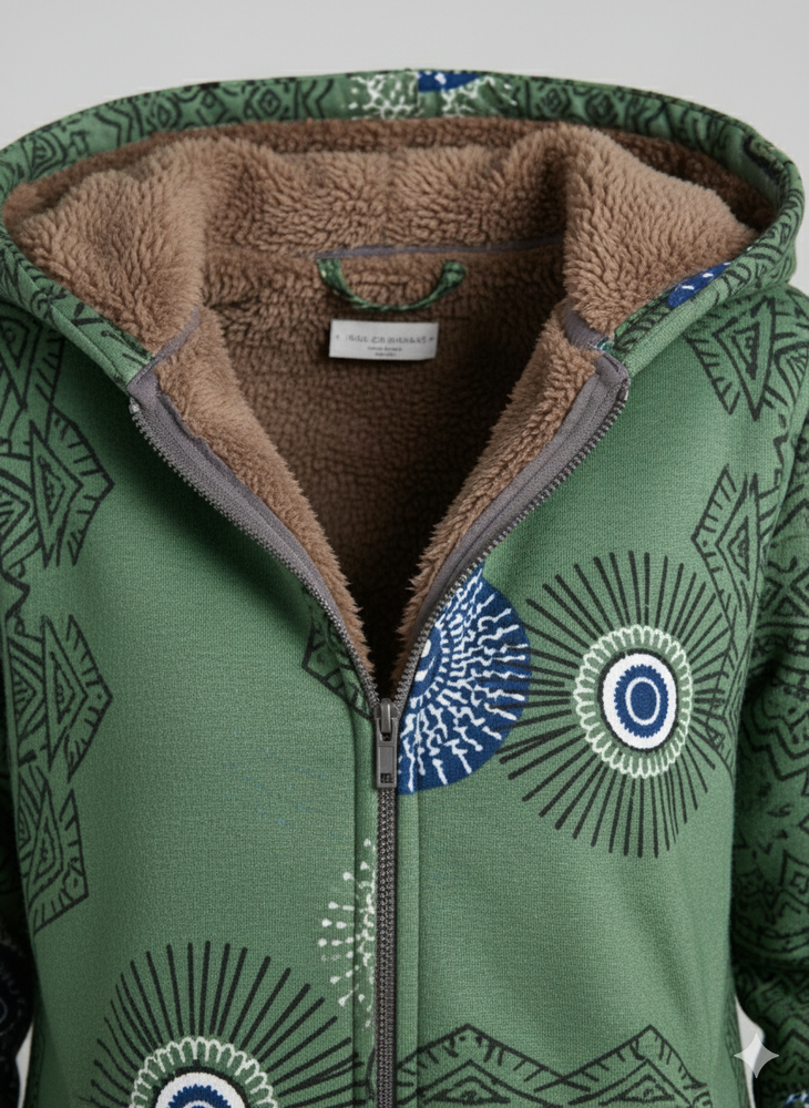 Damen Fleecejacke mit Kapuze | Plüsch & Kuschelig | Herbst/Winter