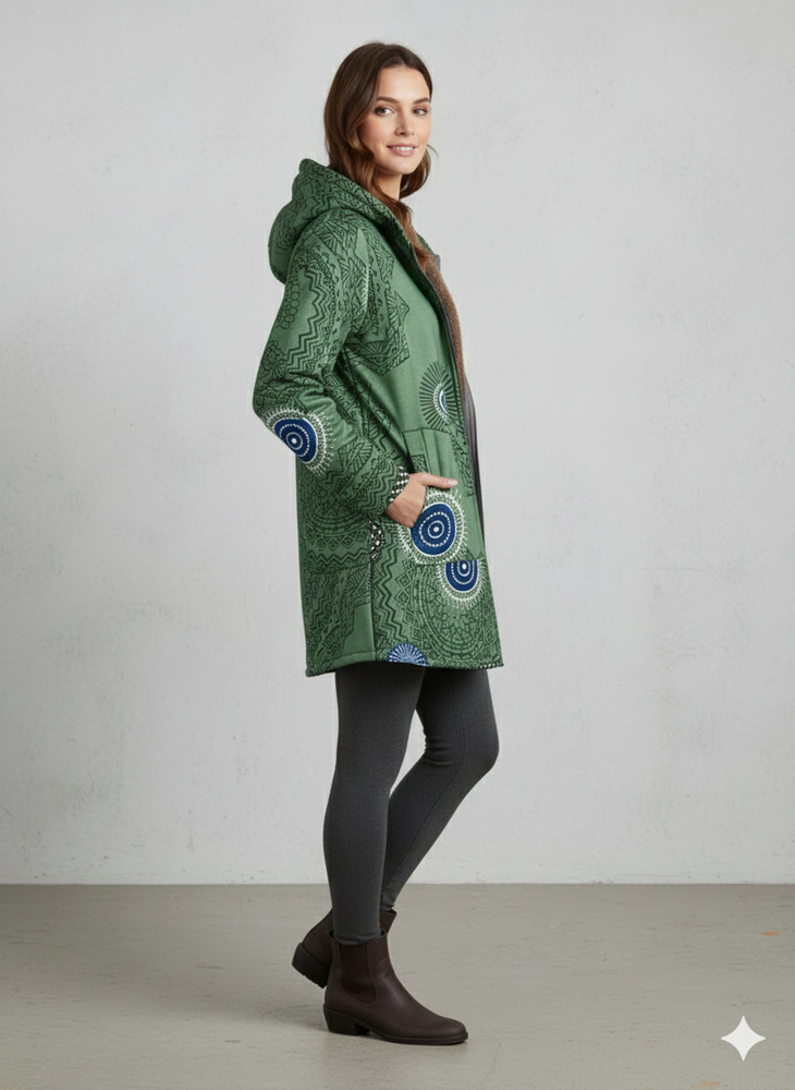 Damen Fleecejacke mit Kapuze | Plüsch & Kuschelig | Herbst/Winter