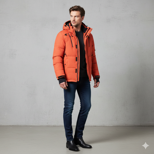 Warme Herren Daunenjacke mit Kapuze | Winter | Outdoor