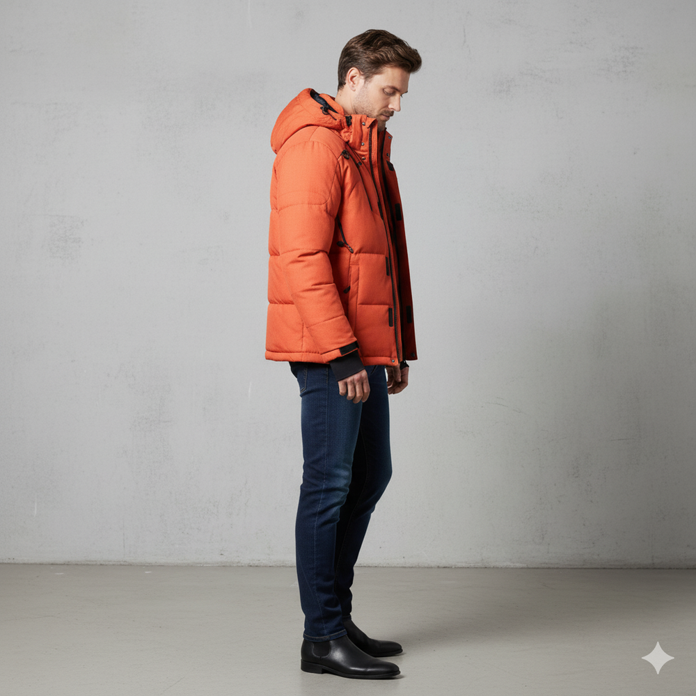 Warme Herren Daunenjacke mit Kapuze | Winter | Outdoor