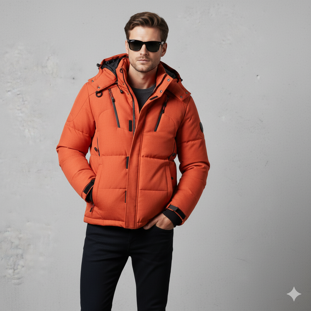 Warme Herren Daunenjacke mit Kapuze | Winter | Outdoor