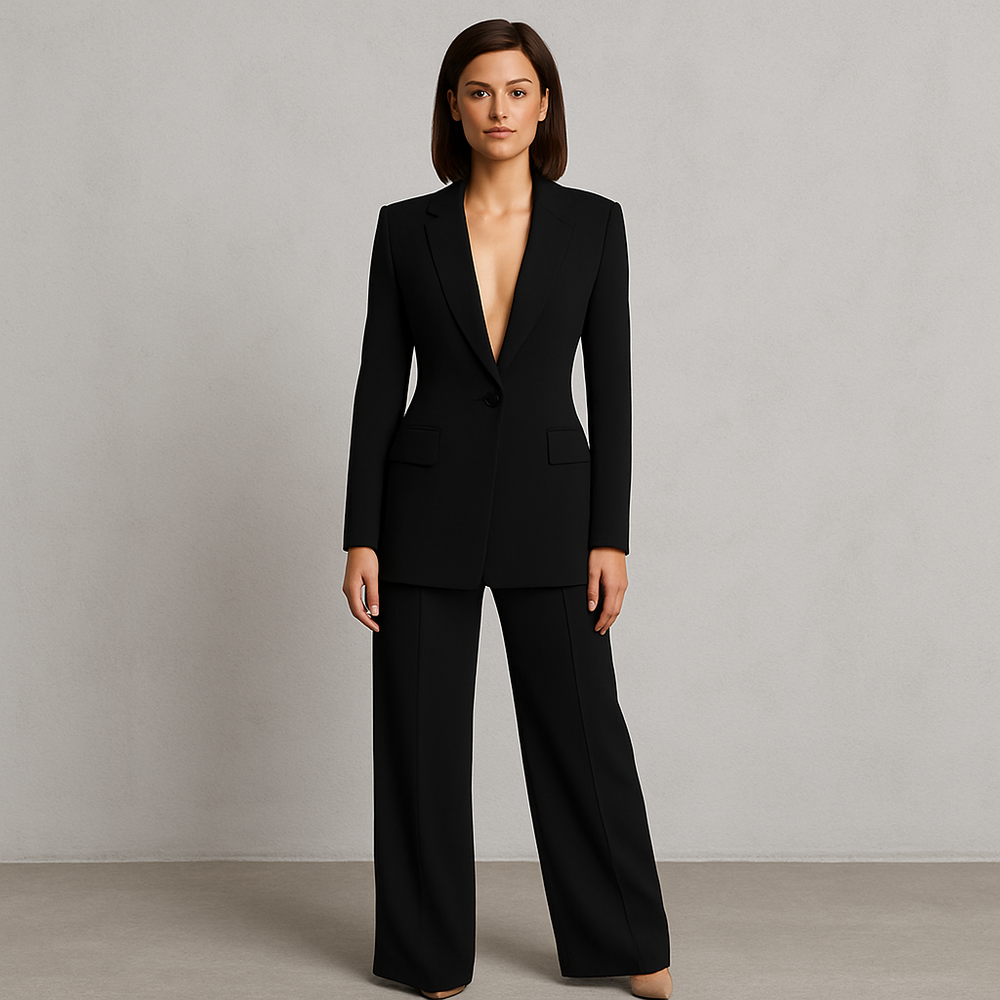 Elegantes Damen Anzugset | Blazer & Hose | Slim Fit Business