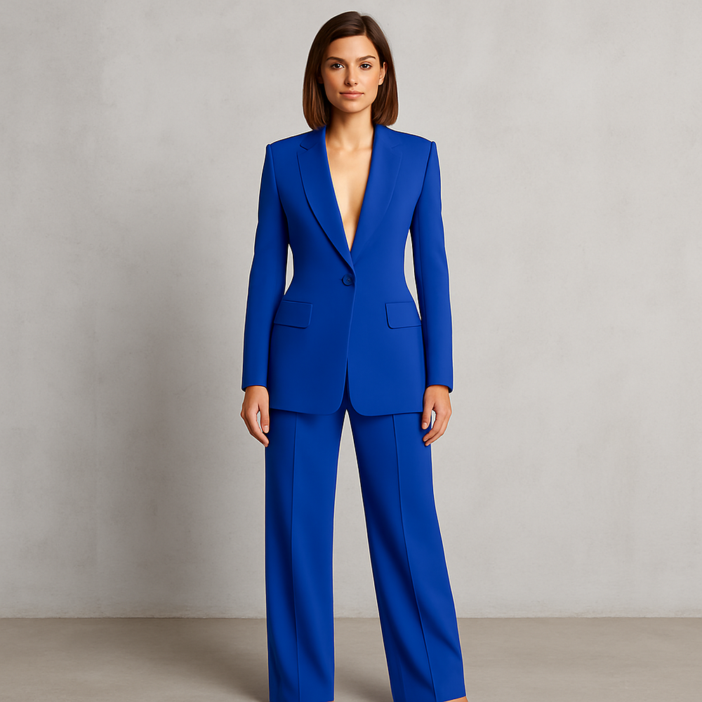 Elegantes Damen Anzugset | Blazer & Hose | Slim Fit Business