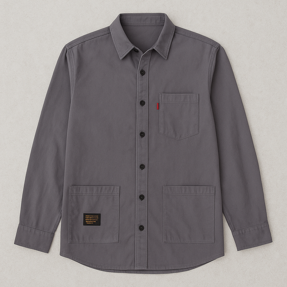 Herren Freizeithemd langarm | Modern mit Brusttasche