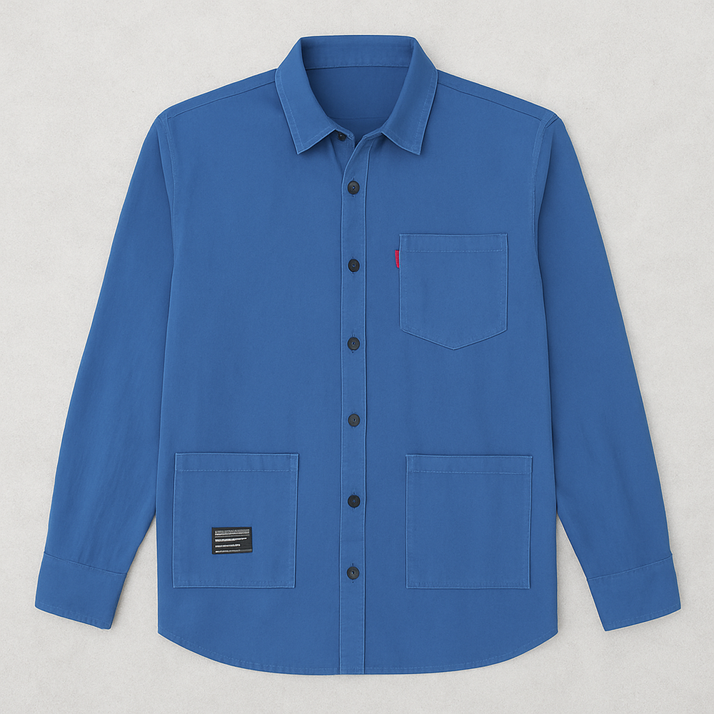 Herren Freizeithemd langarm | Modern mit Brusttasche