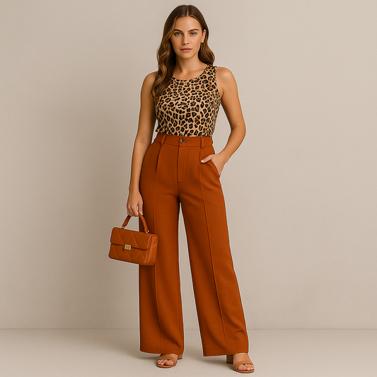ENGEL – Damen Pluderhose Elegant & Bequem, Weitbein mit Falten