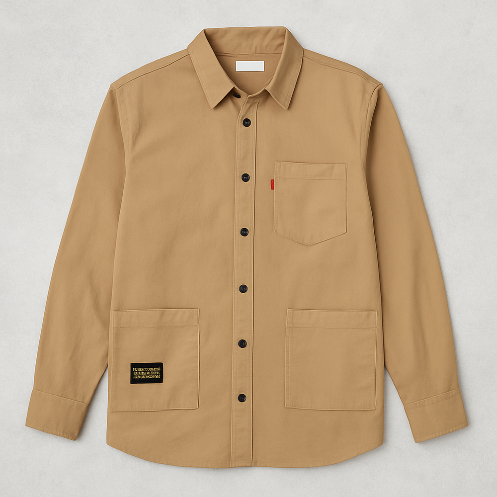 Herren Freizeithemd langarm | Modern mit Brusttasche