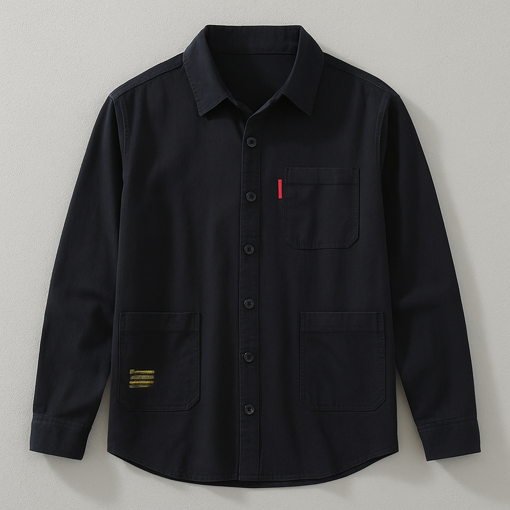 Herren Freizeithemd langarm | Modern mit Brusttasche