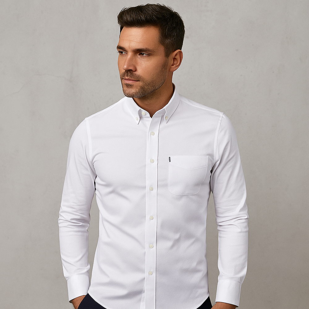 Herren Slim Fit Businesshemd | Atmungsaktiv & Herbst