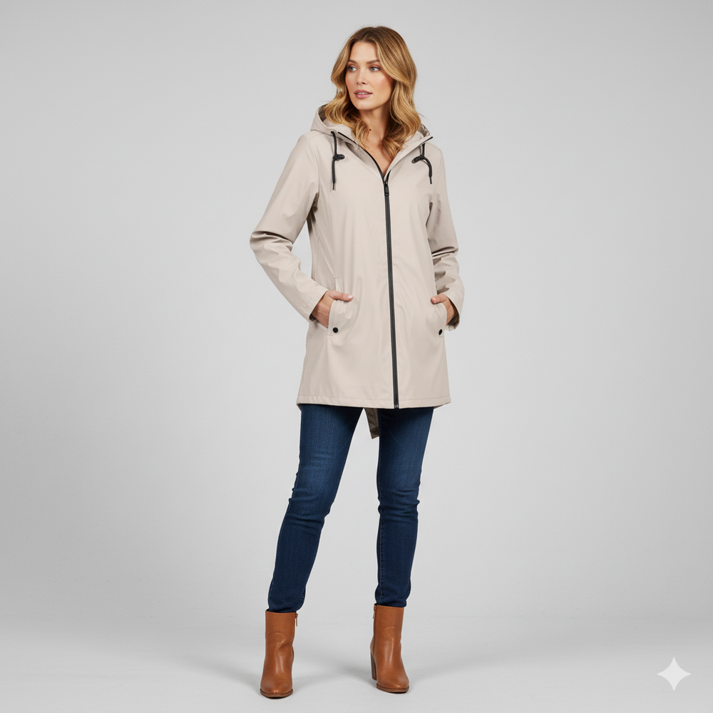 Damen Regenjacke mit Kapuze | Leicht & Wasserdicht | Übergang