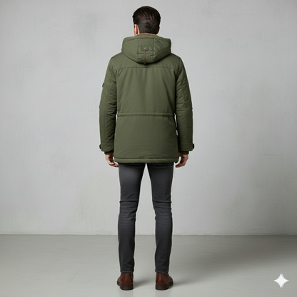 Warmer Herren Wintermantel mit Kapuze | Dick & Funktional