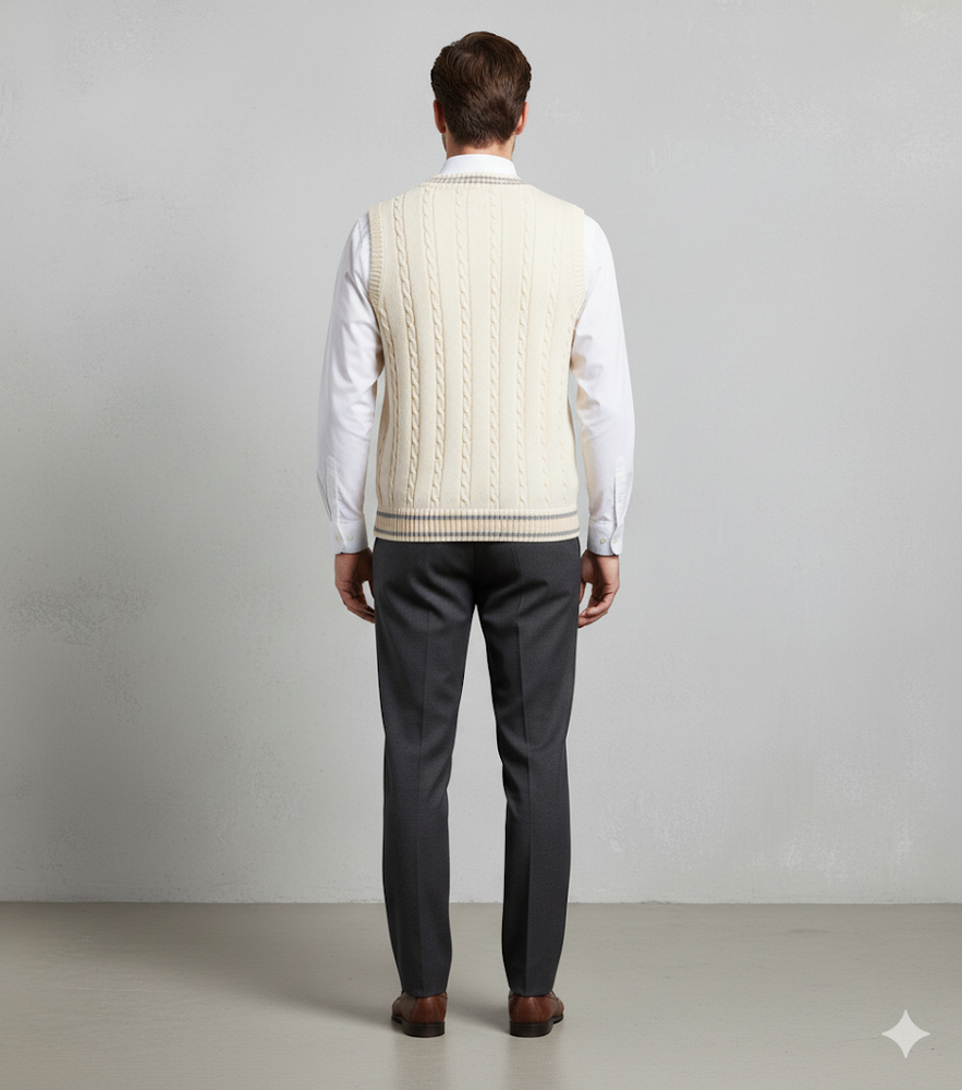 Herren Strickweste im College Stil | Herbst | Übergröße