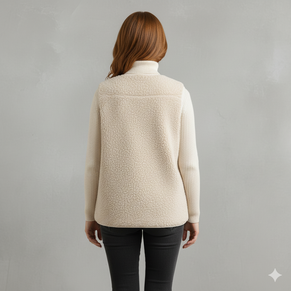 Kuschelige Damenweste aus Plüsch | Warm & Bequem für Herbst/Winter